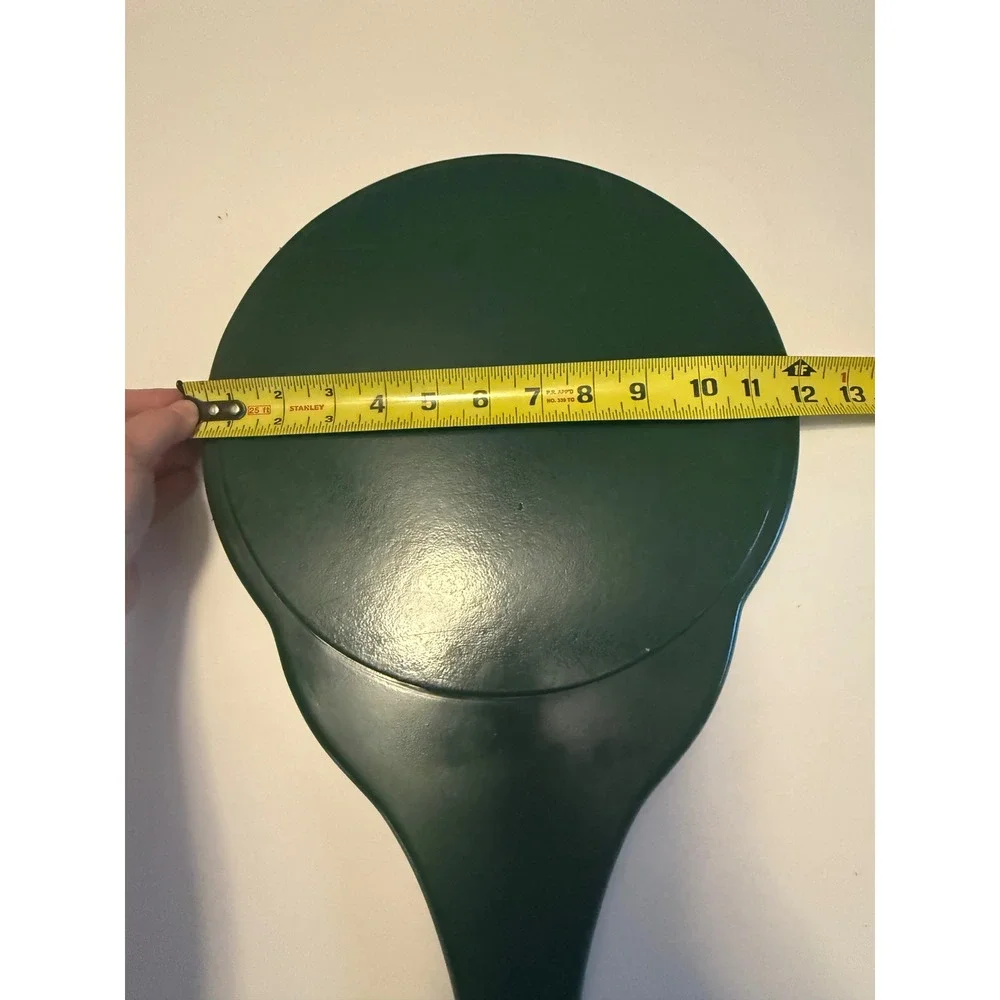 Vintage Forest Green Wall Mirror Large Oversized Shell Motif Vanity 24 Inch